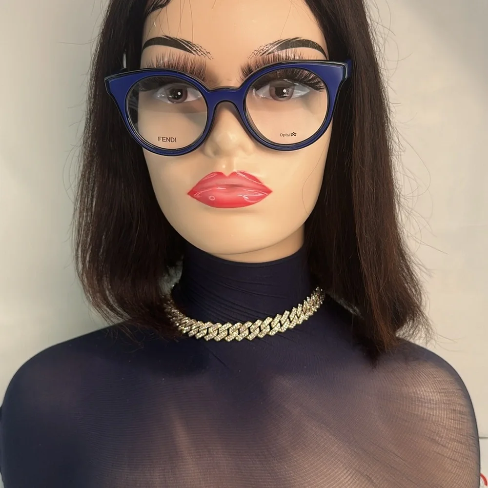 New Authentic- Fendi WOMEN'S FF0198 47MM OPTICAL FRAMES IN BLUE